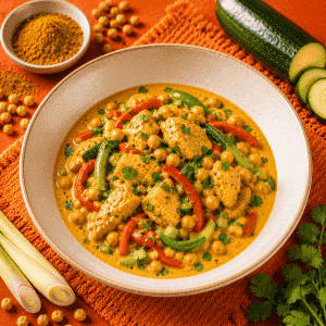 csirkés csicseriborsós thai curry