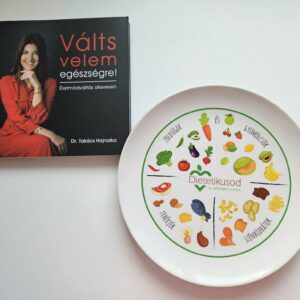 Dietetikusod lapostányér és könyv csomag