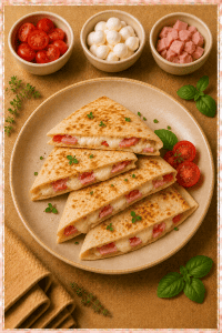 mozzarellás sonkás quesadilla