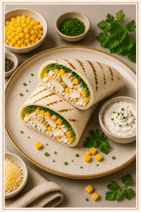 sajtkrémes kukoricás csirkés wrap