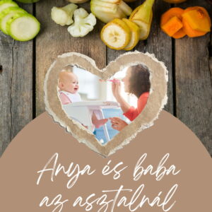 Anya és baba az asztalnál